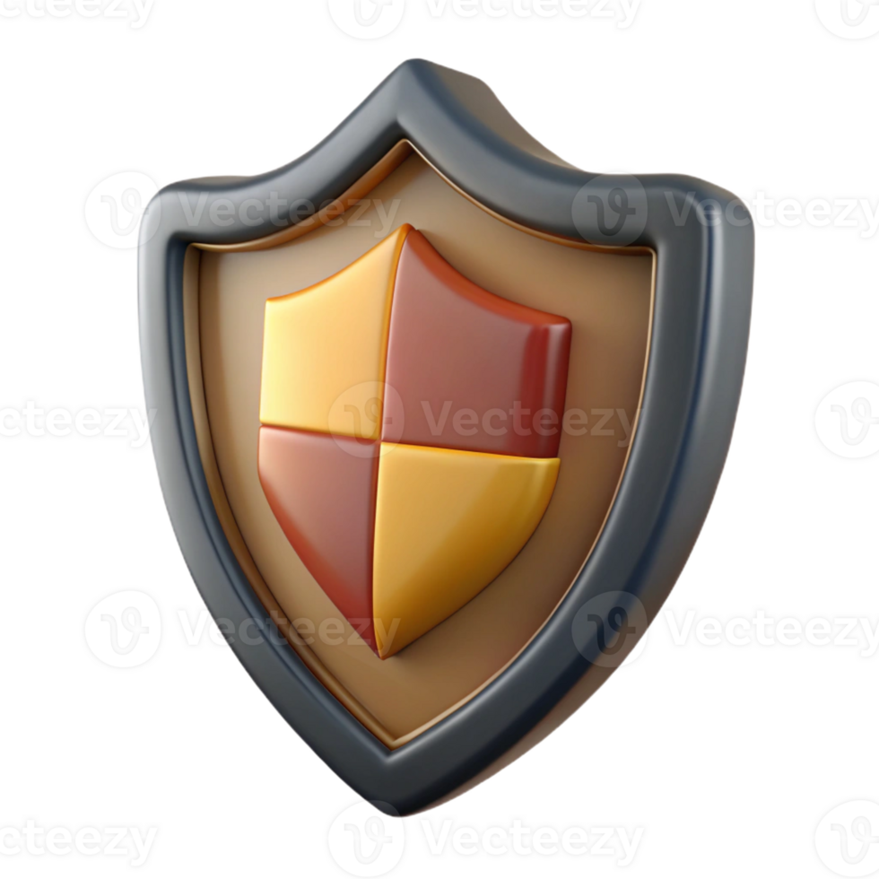 calm immaculate A shield, adorned with a heraldic design with Transparent Background authentic png