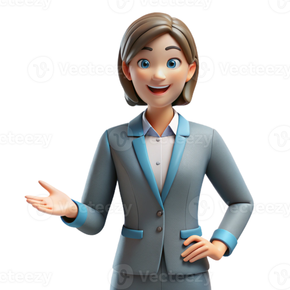 exceptional classic Smiling businesswoman in a pantsuit, with Transparent Background flawless png