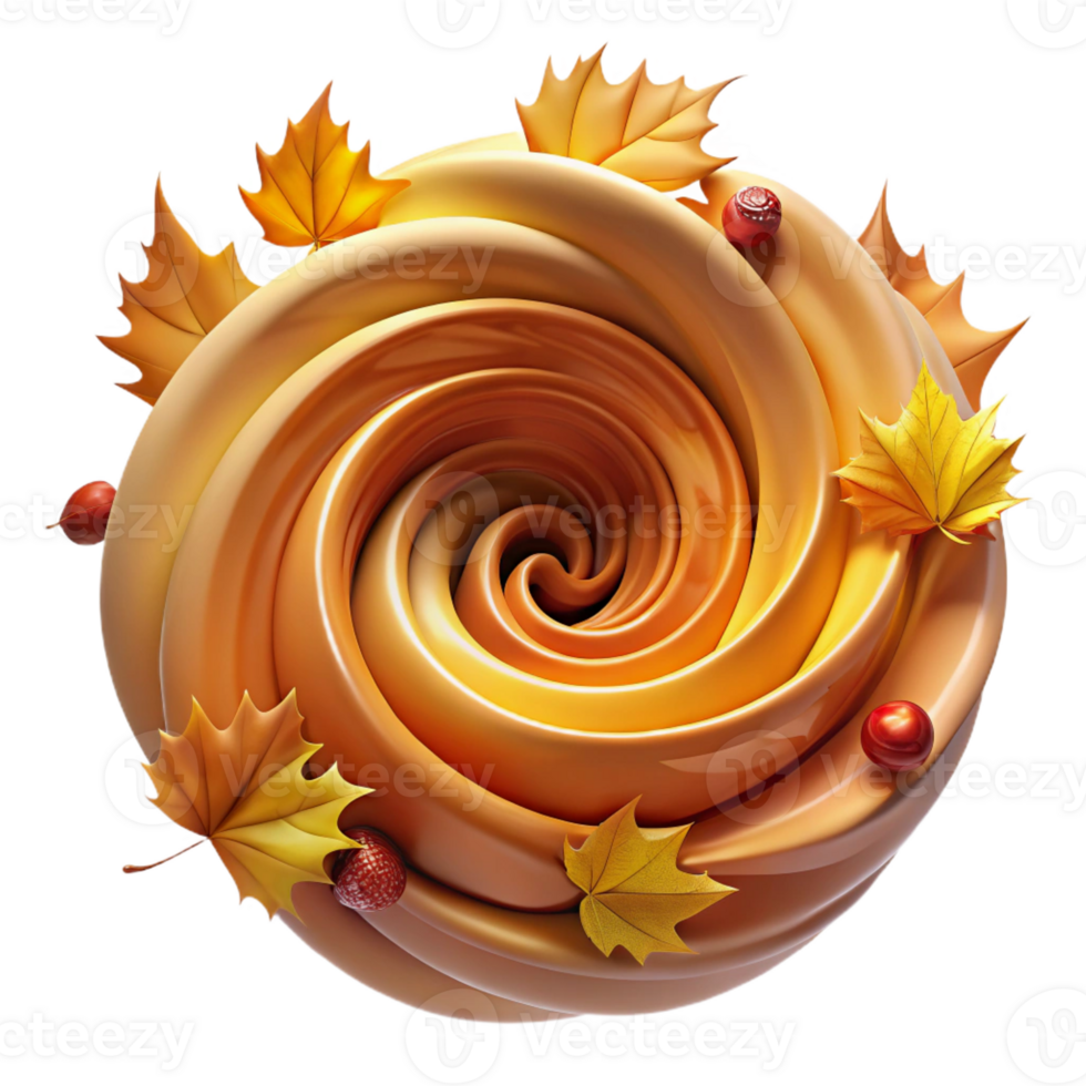 serene rustic A Swirling Vortex of Autumn Leaves professional png