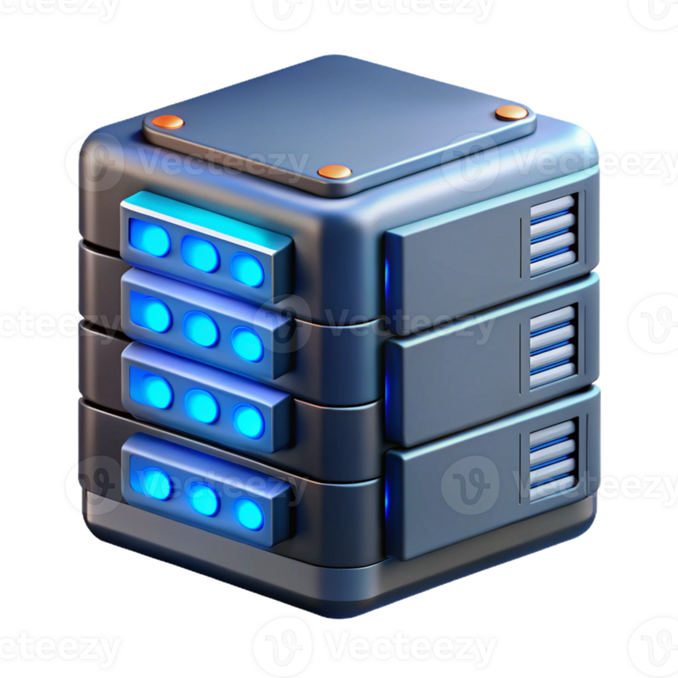 glorious sought-after Hyper-specific, isolated cutout of a single futuristic server rack with blinking lights, professional render, ultra-detailed, with Transparent Background png