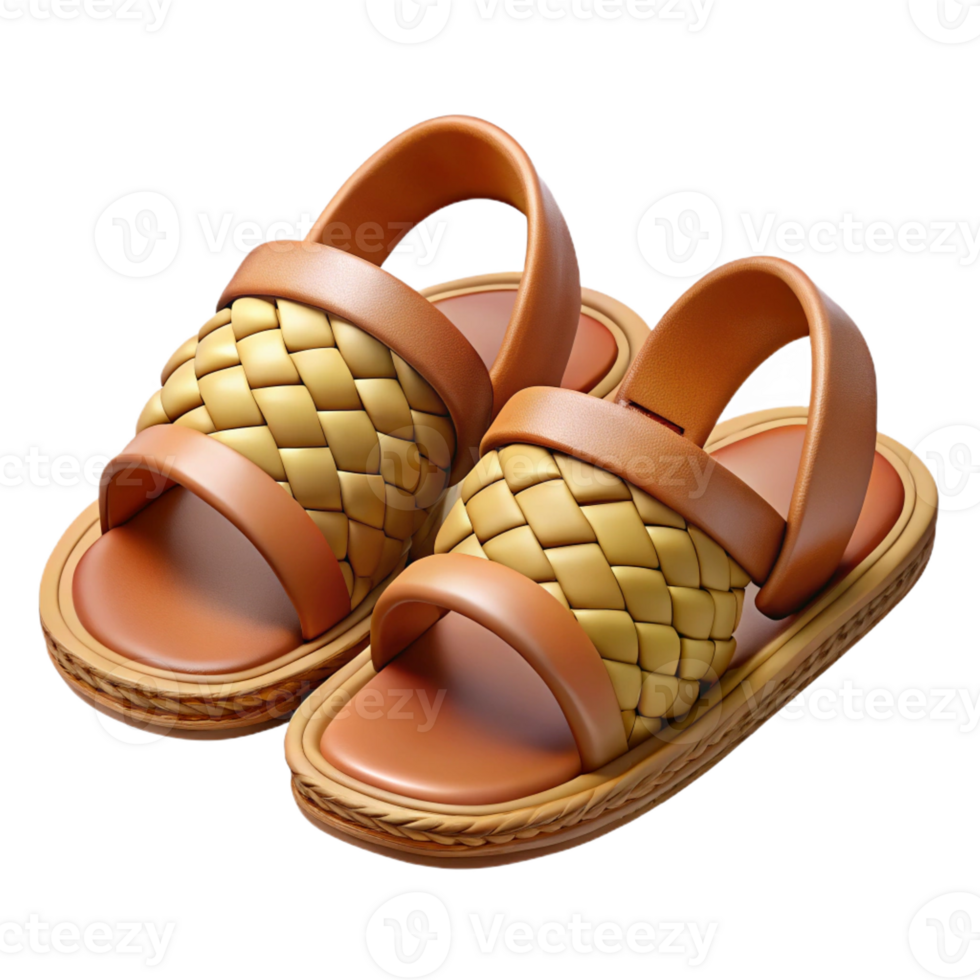 nostalgic radiant Photorealistic, ultra-detailed, isolated cutout, tribal woven sandals, natural fibers, intricate straps with Transparent Background premium png