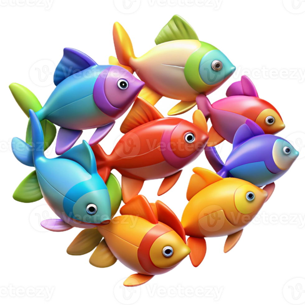 serene traditional Colorful Fish School in Coral high quality png