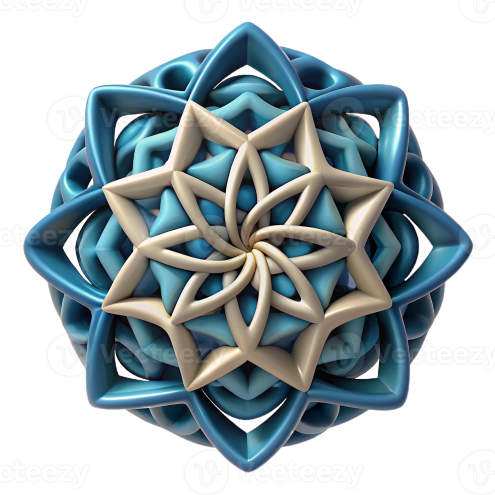 peaceful beautiful Hyper-specific, professional render of an isolated, rotating, tessellated geometric shape with intricate filigree patterns Isolated cutout with Transparent Background top-tier png