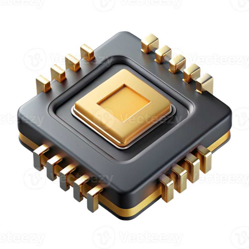 wonderful creative A Single Microchip Magnified to Reveal detailed png