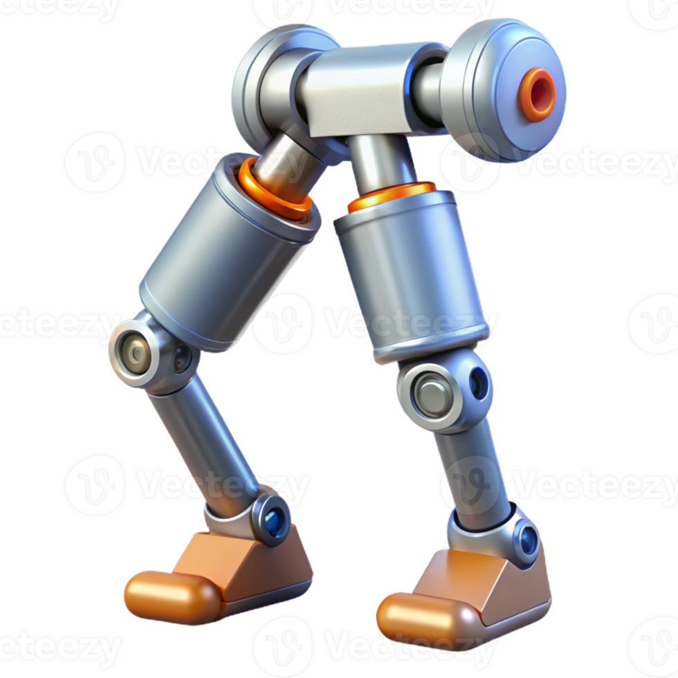 picturesque harmonious futuristic Robot leg, articulated joints, hydraulic pistons with Transparent Background luxury png