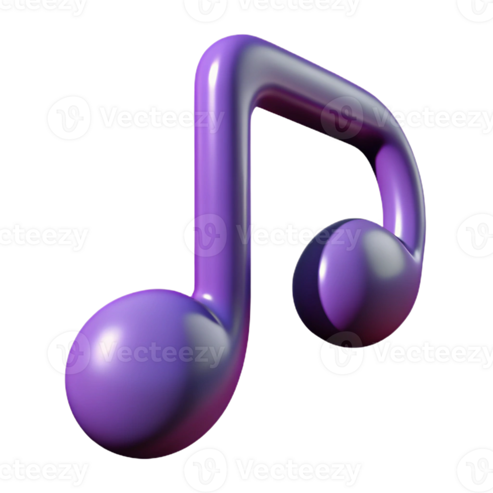 peaceful impressive Hyper-specific, professional render of an isolated cutout of a single, musical note with Transparent Background precision png