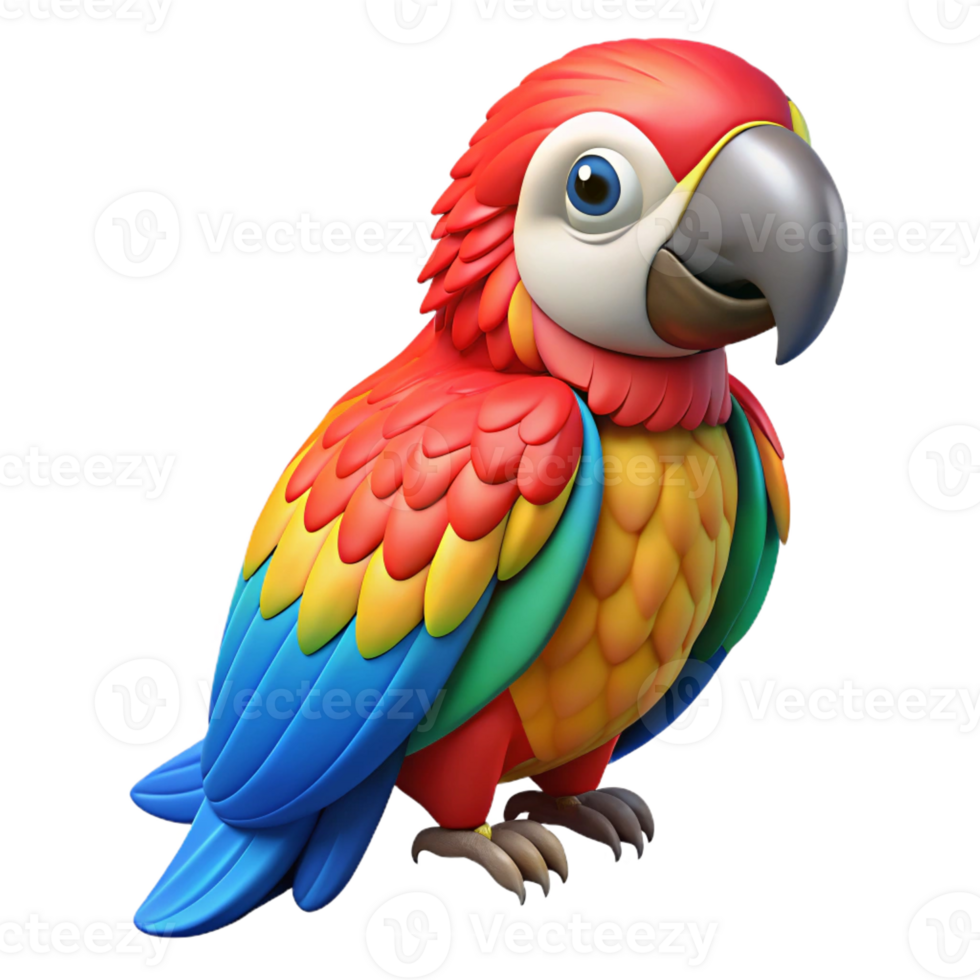 gorgeous sought-after Parrot, macaw, colorful feathers, with Transparent Background png