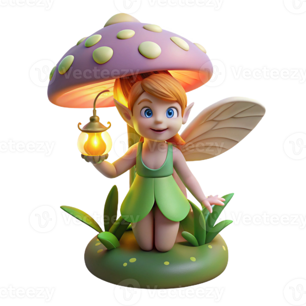 magnificent traditional A Mischievous Forest Sprite with premium png