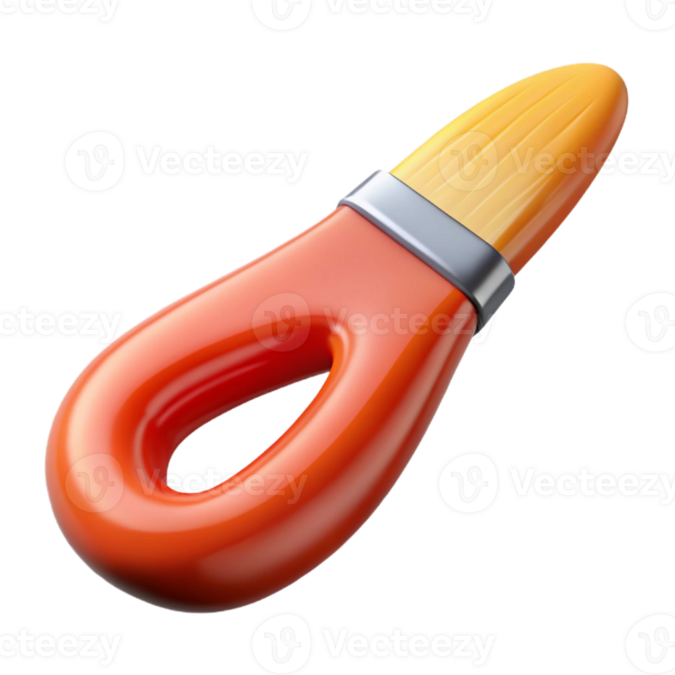 alluring distinctive Photorealistic, ultra-detailed isolated cutout of a single, paintbrush stroke with Transparent Background png