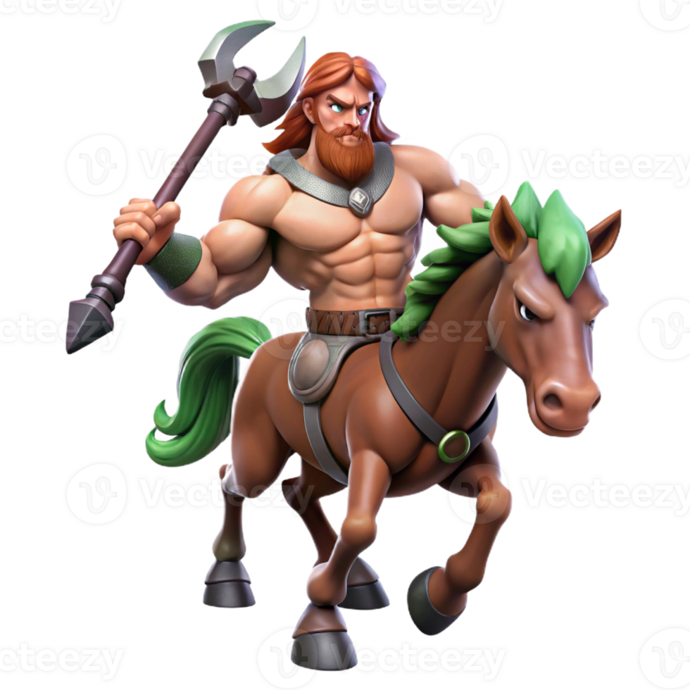 impressive abstract A Powerful Centaur with a Muscular Human high resolution png