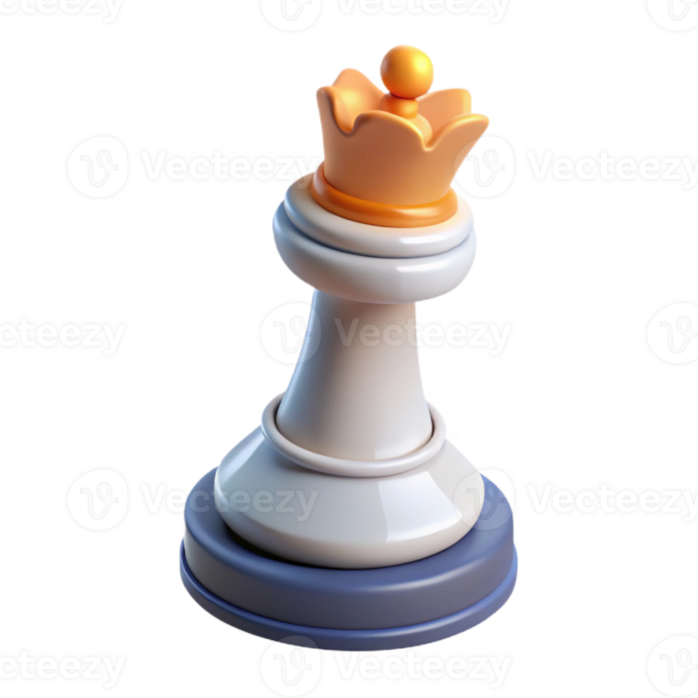 reflective immaculate Professional render, isolated cutout, single chess piece, white king, hyper-specific with Transparent Background perfect clarity png
