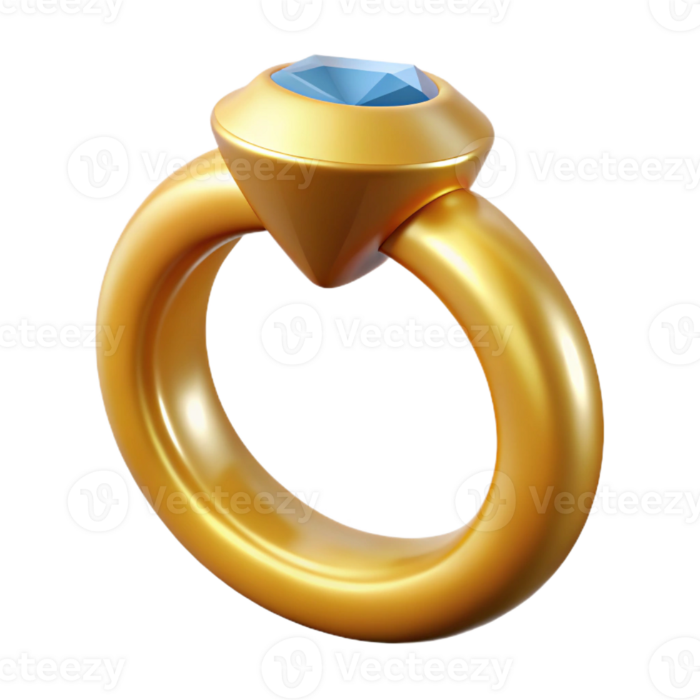 sought-after bohemian A gold wedding ring with a diamond with Transparent Background flawless png