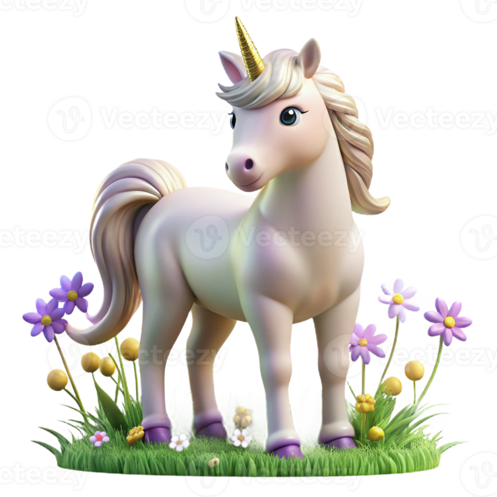 beautiful vintage A Unicorn with a Pearly White premium png