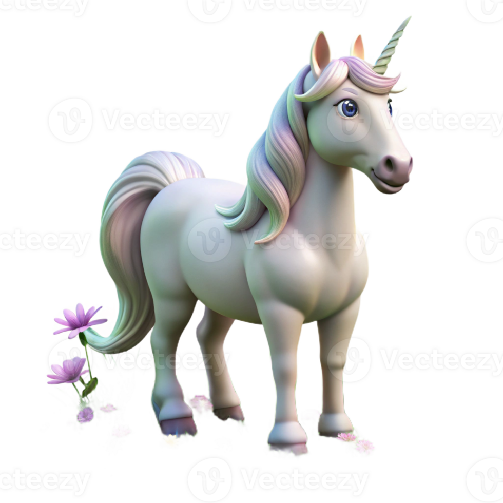 wonderful abstract A Unicorn with a Pearly White professional png