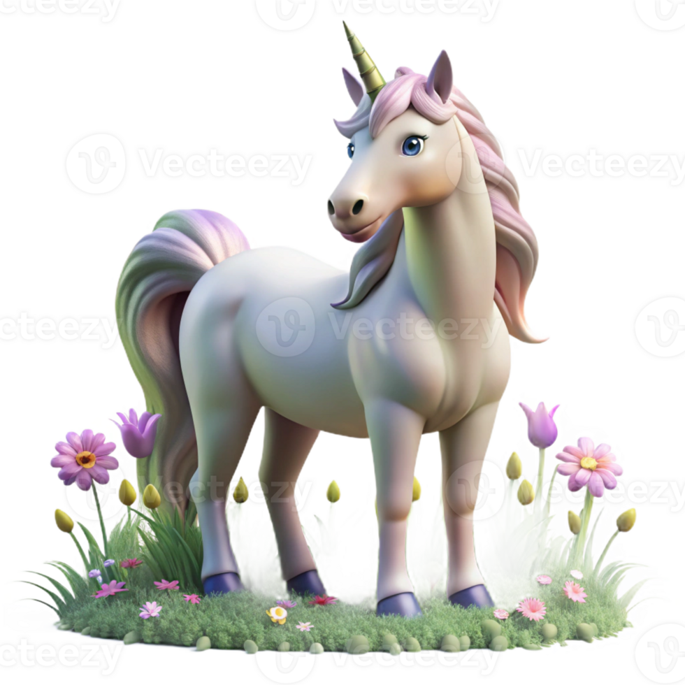 serene rustic A Unicorn with a Pearly White genuine png