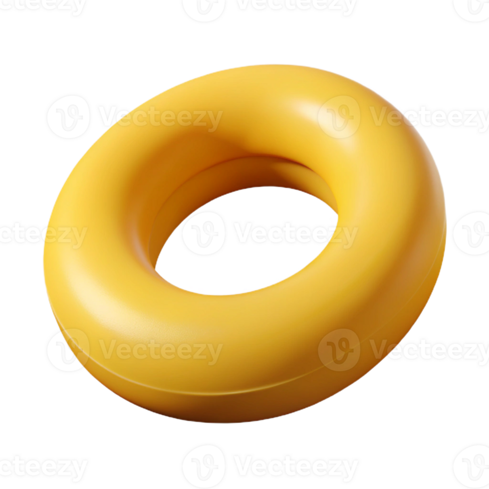 wonderful distinctive Isolated cutout, single rubber band, yellow, photorealistic render, ultra-detailed with Transparent Background png