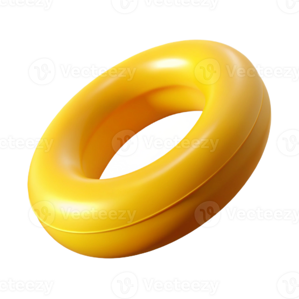 enchanting coveted Isolated cutout, single rubber band, yellow, photorealistic render, ultra-detailed with Transparent Background png
