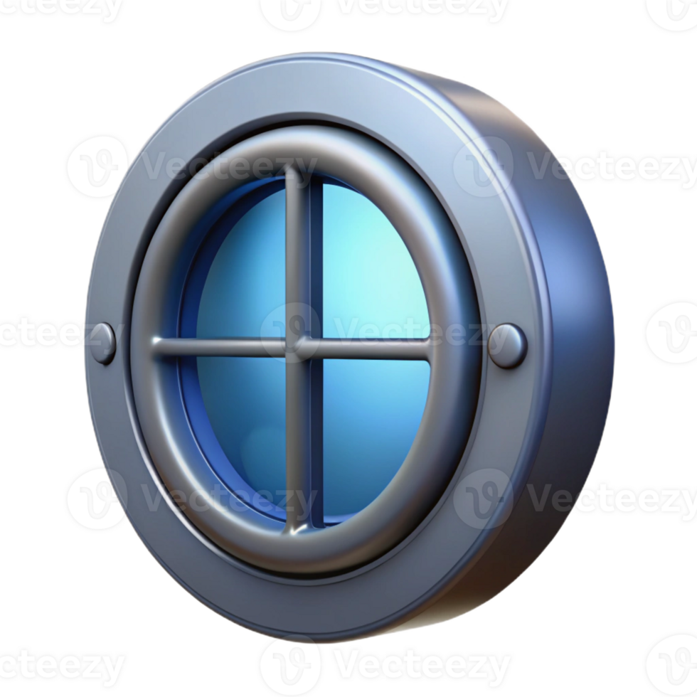 distinguished nordic Spaceship window, reinforced glass, view port with Transparent Background refined png
