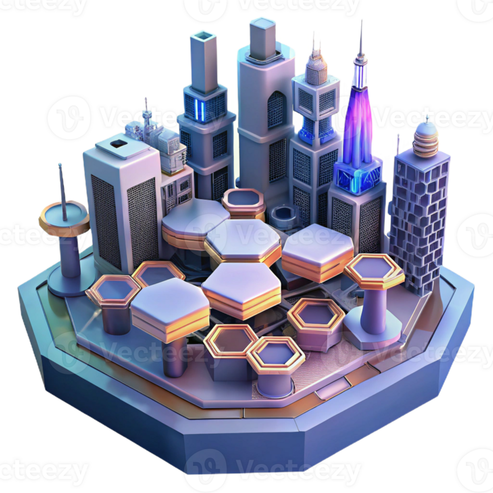 impressive traditional A Futuristic Cityscape Built on premium png