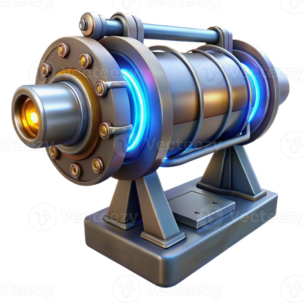 mesmerizing sought-after Plasma cannon, large barrel, energy coils with Transparent Background png