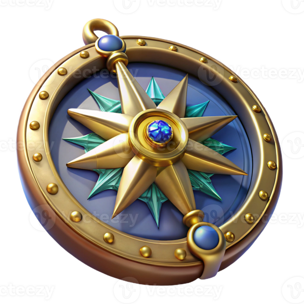 dazzling victorian Hyper-specific, isolated cutout, concept art style illustration of an ancient, ornate cosmic compass, ultra-detailed with Transparent Background masterfully captured png