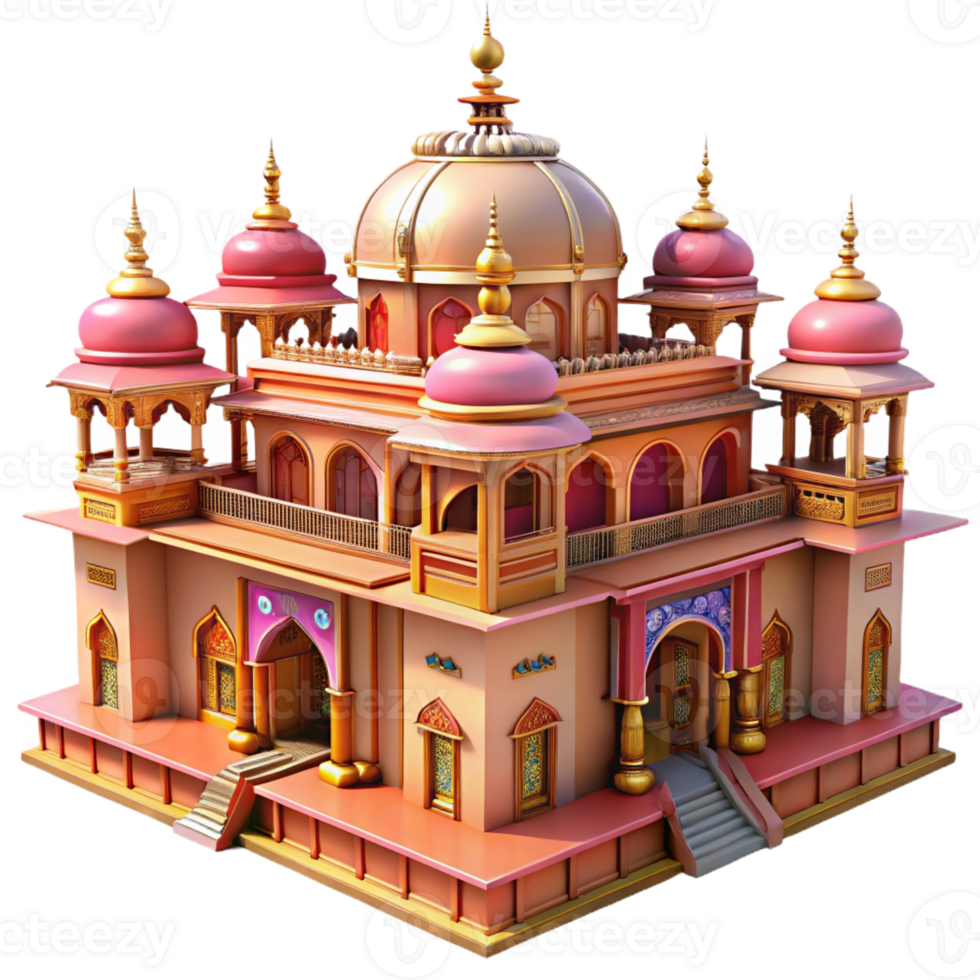 beautiful minimalist An Ornate Indian Palace Intricate professional png