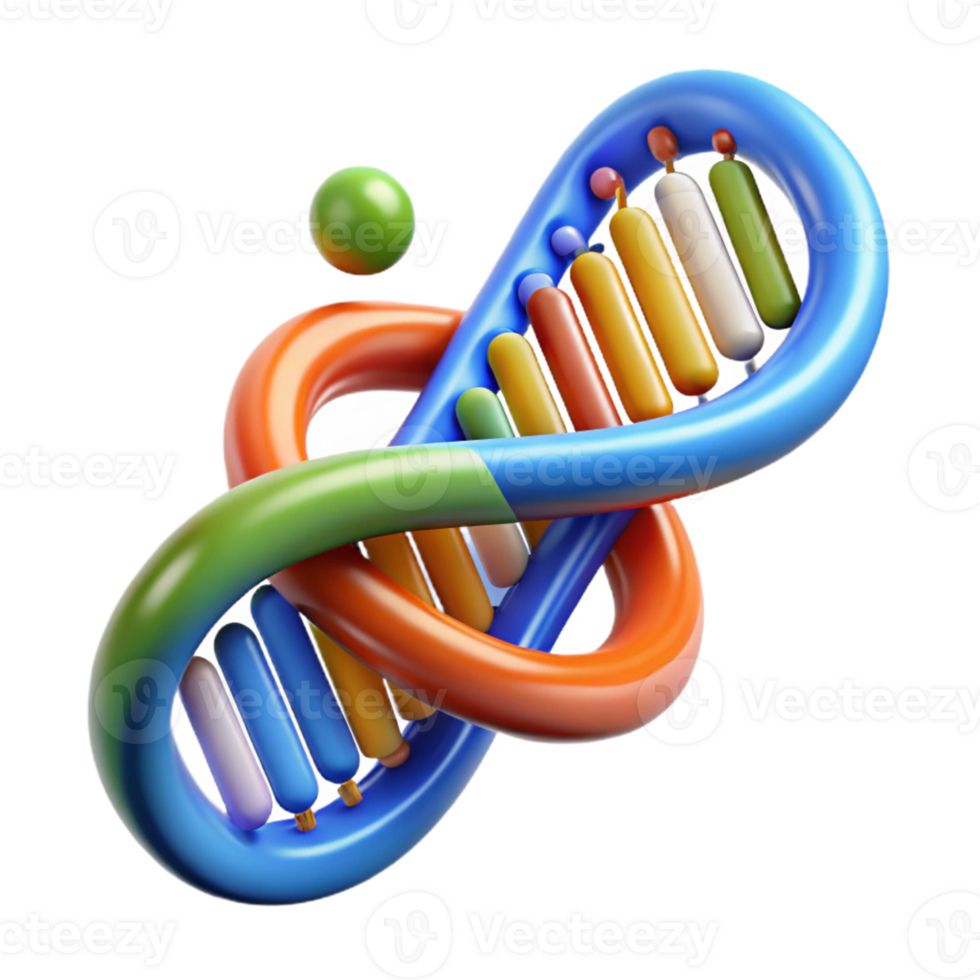 magnificent creative A Dna Strand Unwinding and Reforming Into premium png