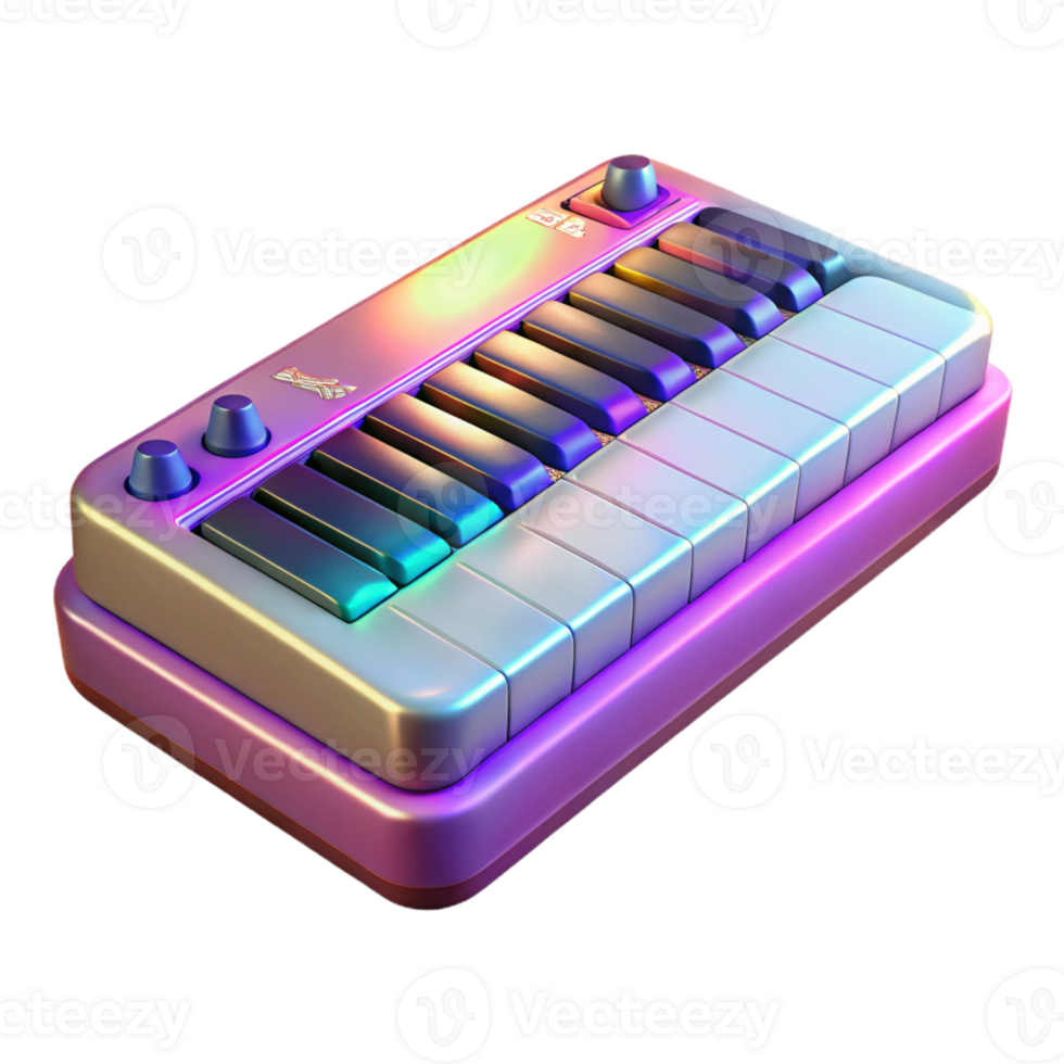 dreamy dazzling Photorealistic, ultra-detailed, hyper-specific professional render of a single, isolated, futuristic holographic keyboard, isolated cutout with Transparent Background authentic png