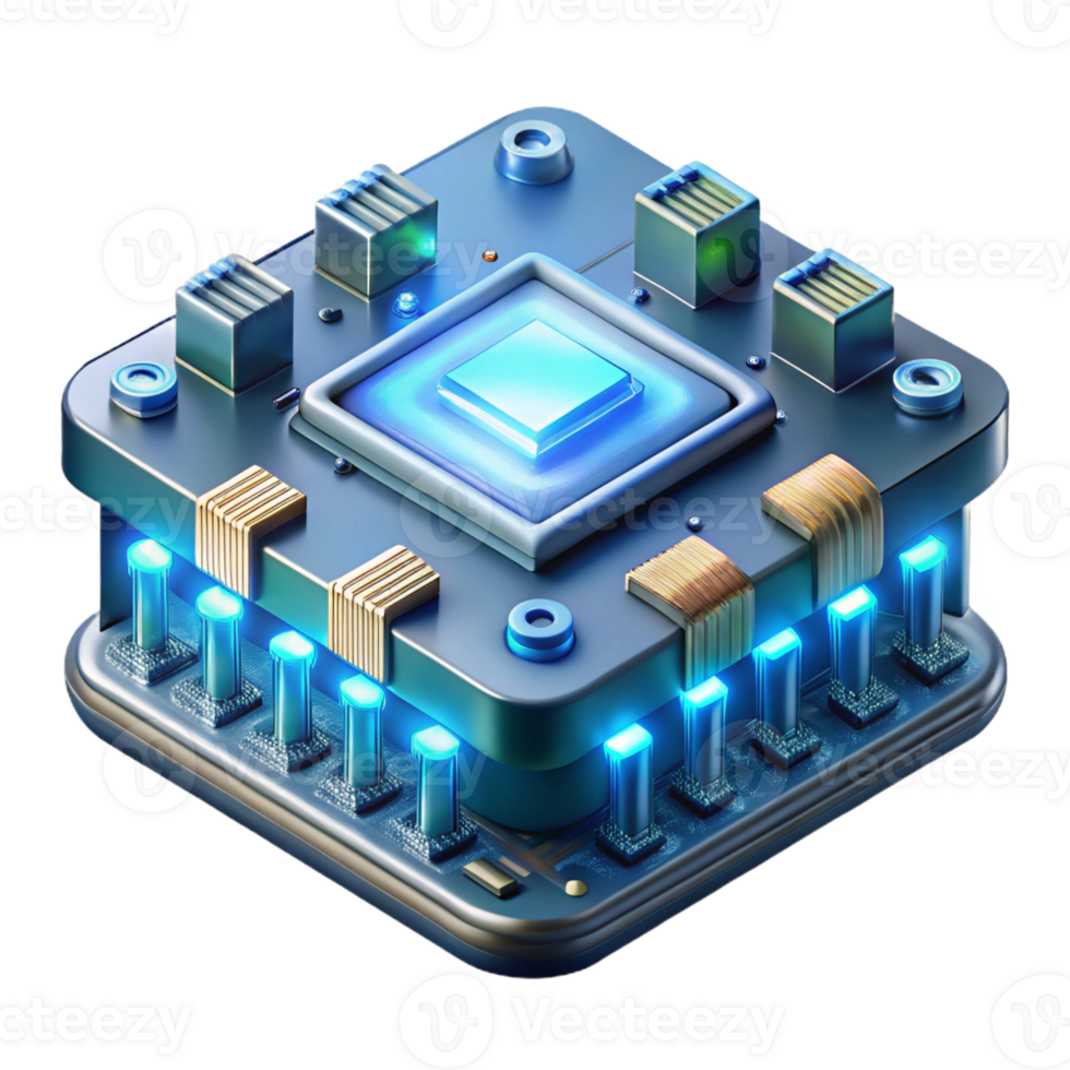 stunning modern A Close Up of a Computer Motherboard with detailed png