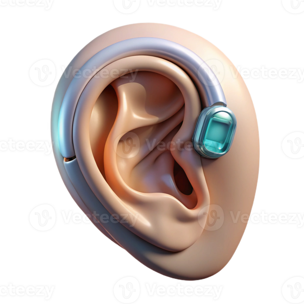 impressive rustic A Single Human Ear with a Futuristic original png