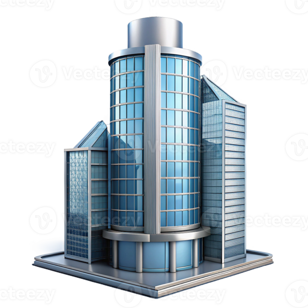 fascinating contemporary Modern skyscraper, glass and steel, architectural detail with Transparent Background gallery standard png