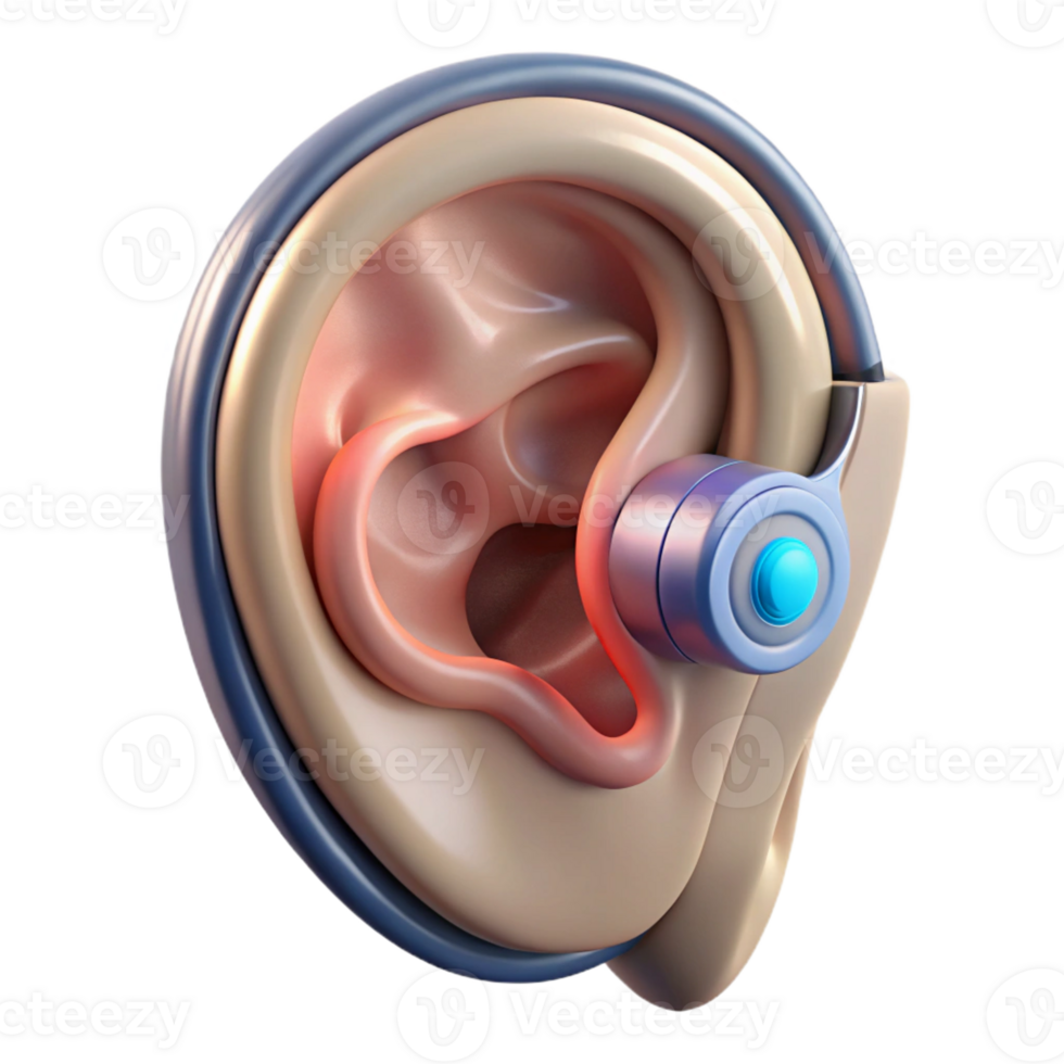 beautiful contemporary A Single Human Ear with a Futuristic authentic png