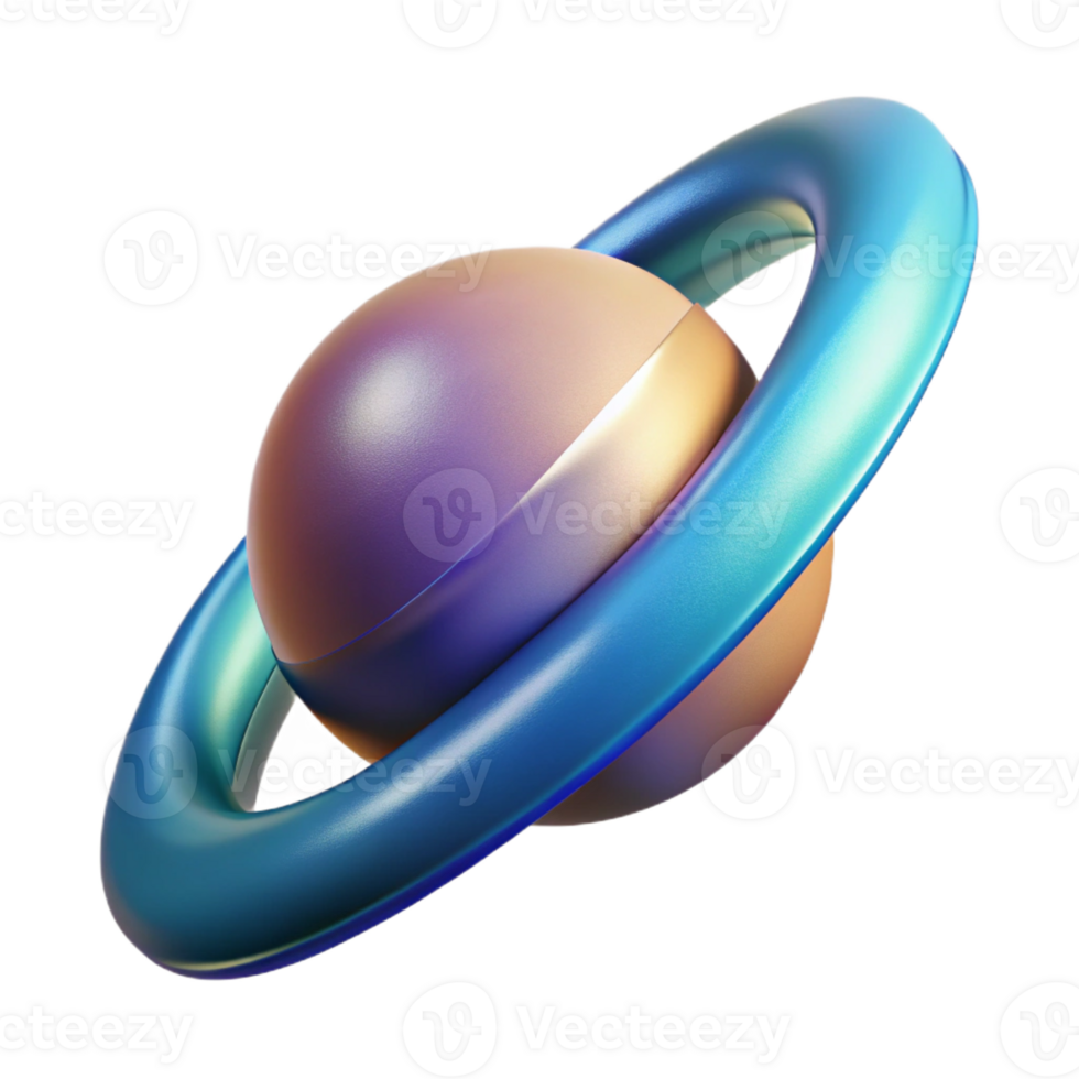 exceptional industrial Concept art style, isolated cutout of a single, abstract, planetary ring with Transparent Background premium png