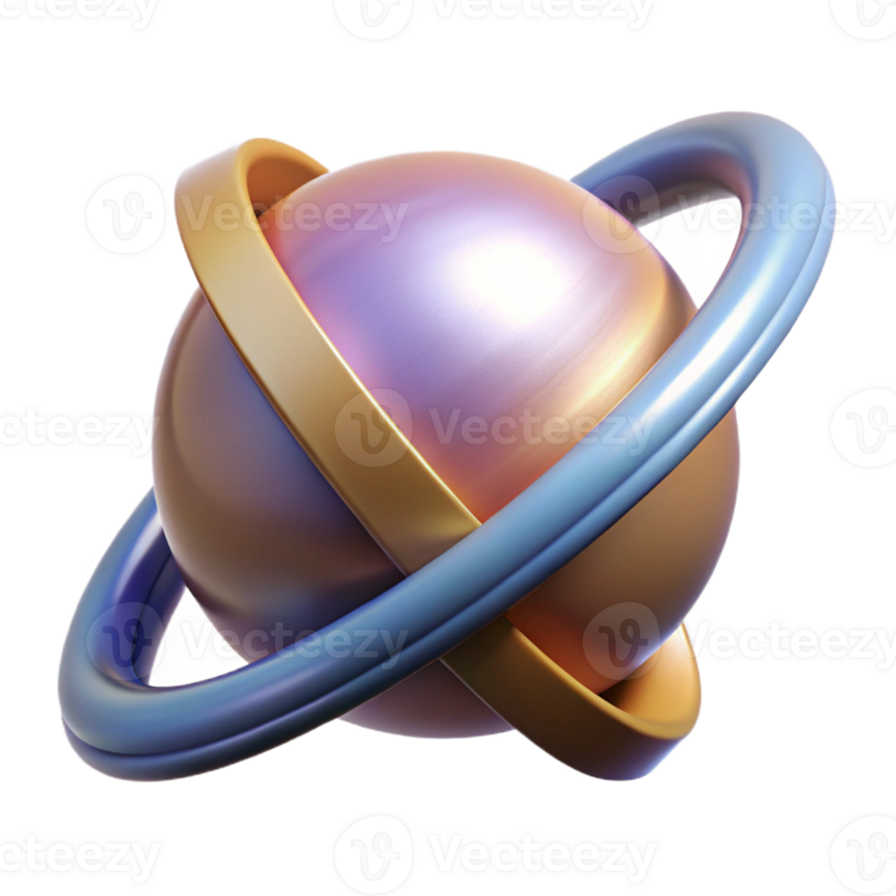 celebrated renaissance Concept art style, isolated cutout of a single, abstract, planetary ring with Transparent Background elite png