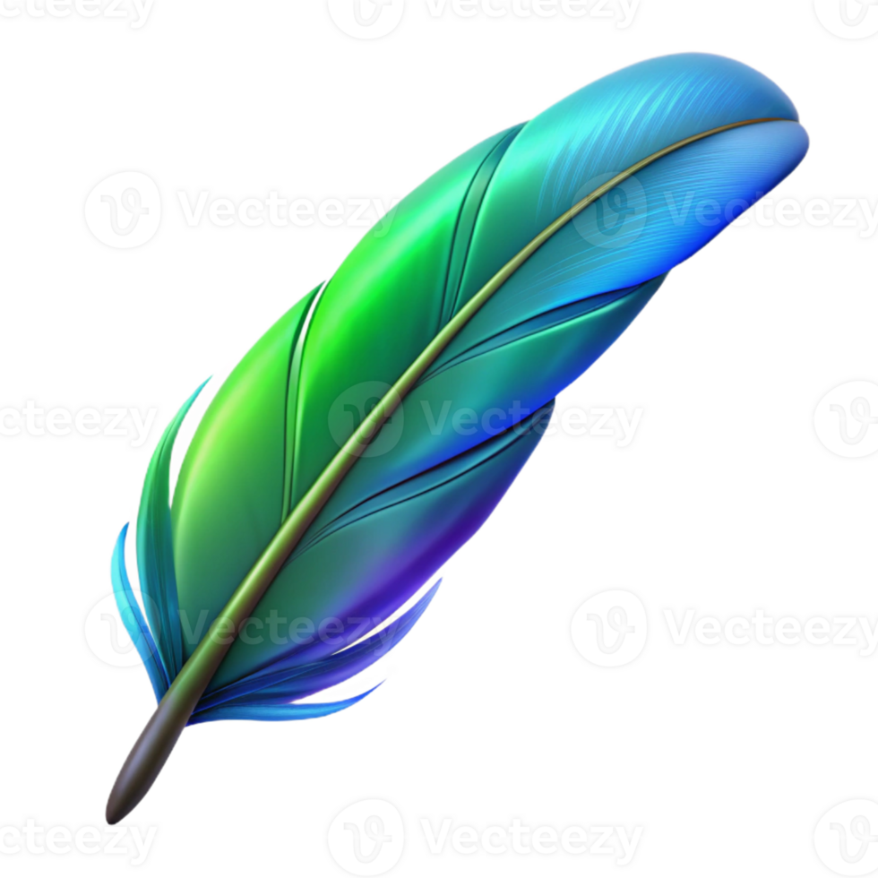 serene baroque Photorealistic, isolated cutout of a single hyper-specific hummingbird feather, iridescent green and blue with Transparent Background elite png