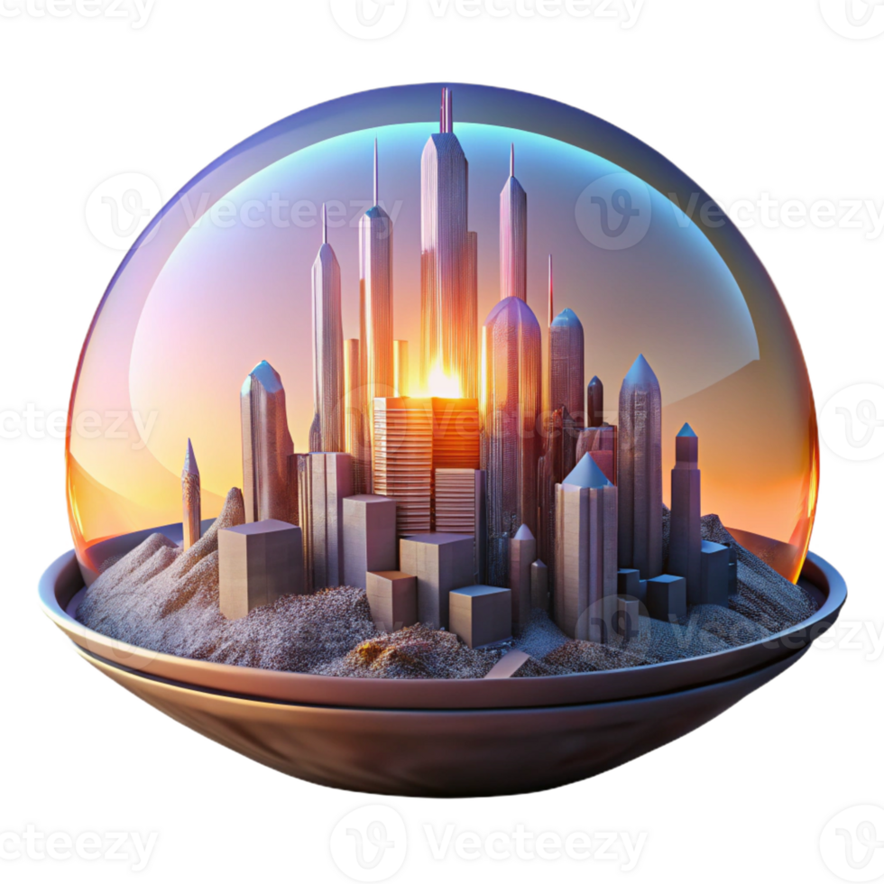 elegant abstract A Towering Crystalline City Shimmers exclusive png