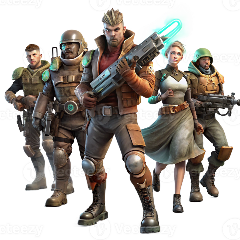 stunning contemporary A Group of Space Pirates Armed with authentic png