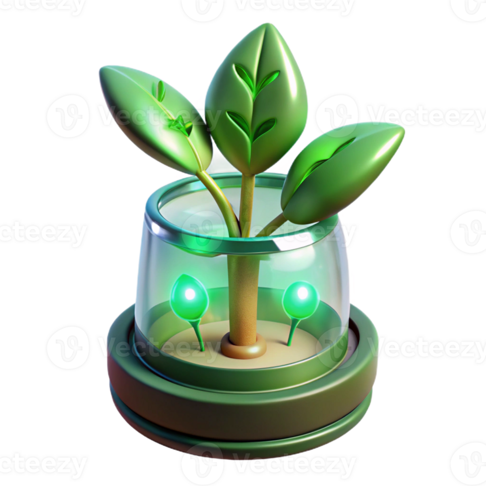 dramatic minimalist A Genetically Modified Plant with Glowing genuine png