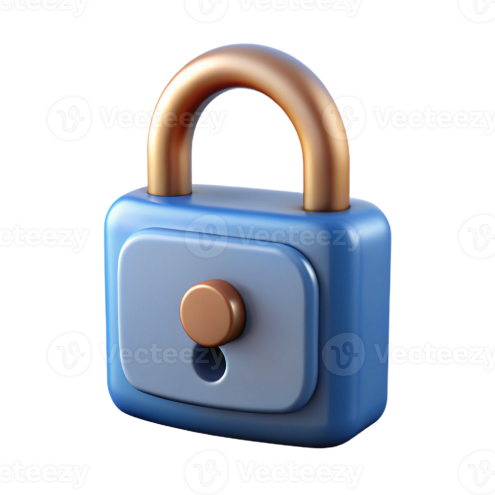 sought-after renaissance Single padlock, closed, isolated cutout, ultra-detailed, professional render, concept art style with Transparent Background expertly shot png