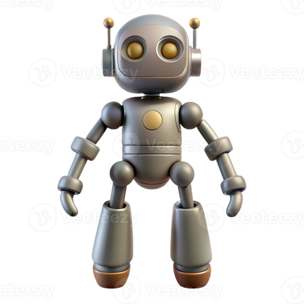 notable abstract Isolated cutout, concept art style, hyper-specific depiction of a single nanobot with mechanical arms with Transparent Background handcrafted png