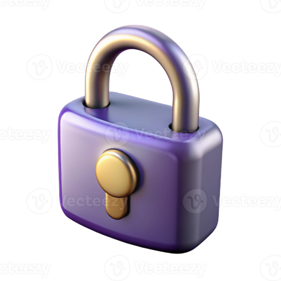 serene romantic art deco Single padlock, closed, isolated cutout, ultra-detailed, professional render, concept art style with Transparent Background artisan png