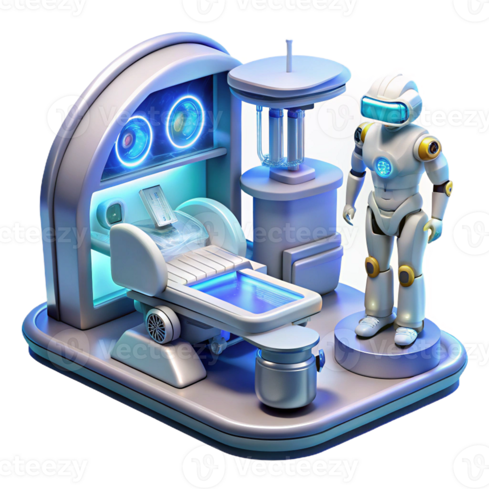extraordinary traditional A Futuristic Medical Bay with Holographic high resolution png