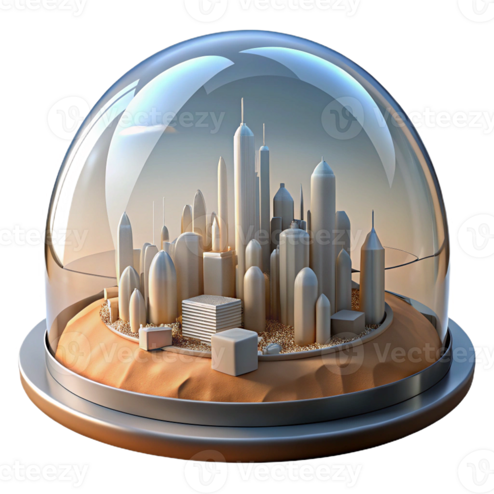 beautiful contemporary A Futuristic City Built Within a Giant authentic png
