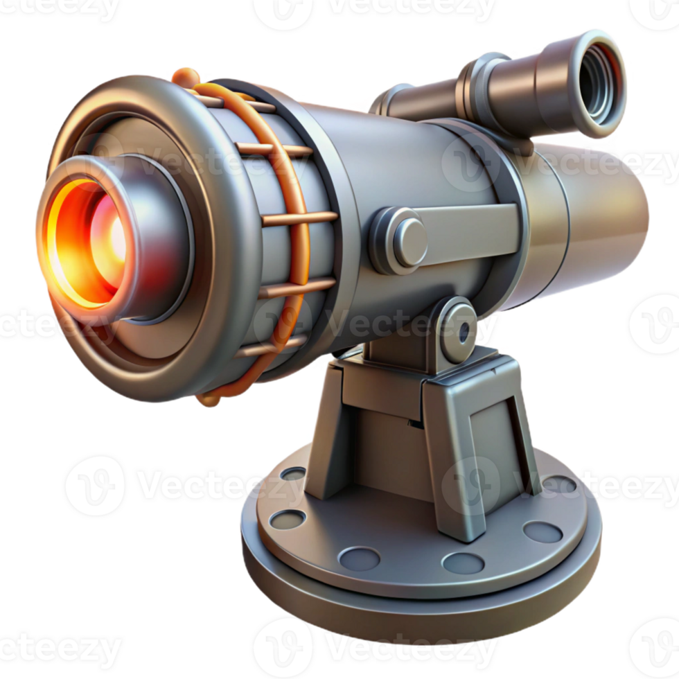 majestic organic Laser cannon, large barrel, targeting system with Transparent Background high quality png