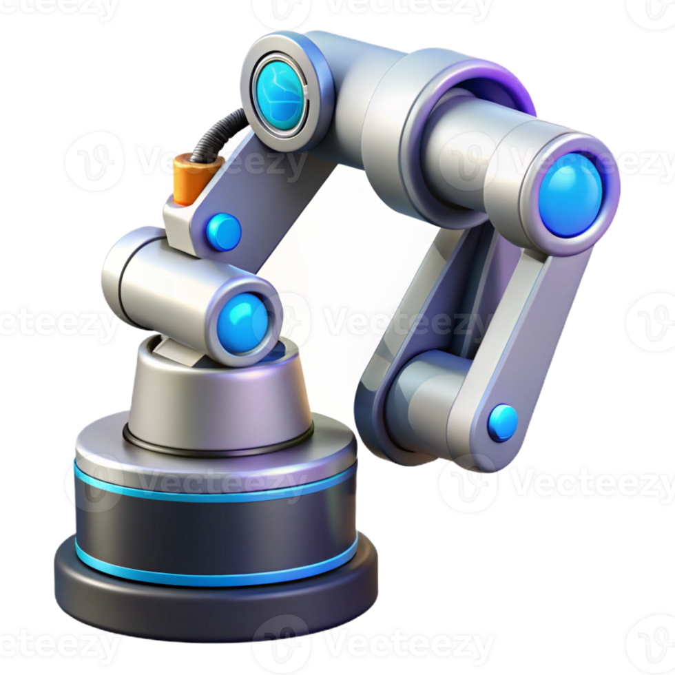 exquisite dreamy contemporary Isolated cutout, concept art style, hyper-specific illustration of a single, futuristic robotic arm with Transparent Background authentic png
