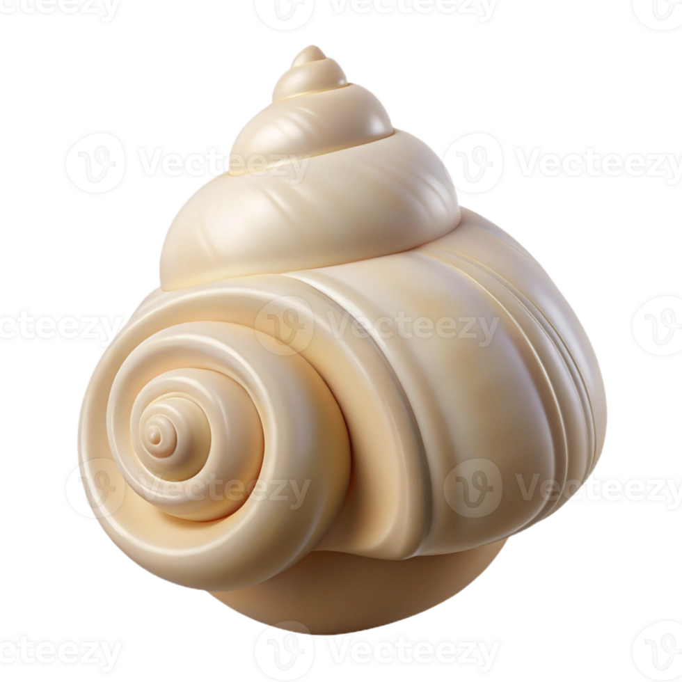 dramatic nordic Ultra-detailed, photorealistic, isolated cutout of a single, perfect spiral seashell, white and cream colored with Transparent Background sharp png