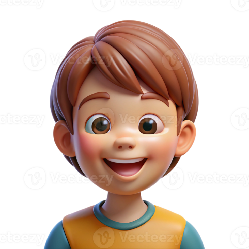intense dramatic Happy child with bright smile, kids portrait, with Transparent Background masterfully captured png
