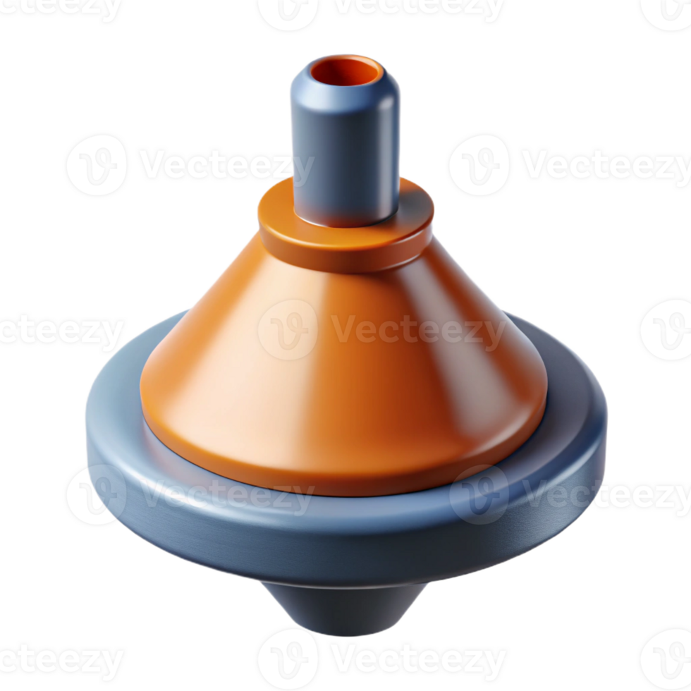 pristine remarkable Ultra-detailed, photorealistic professional render of a single, isolated D printer nozzle, isolated cutout with Transparent Background png