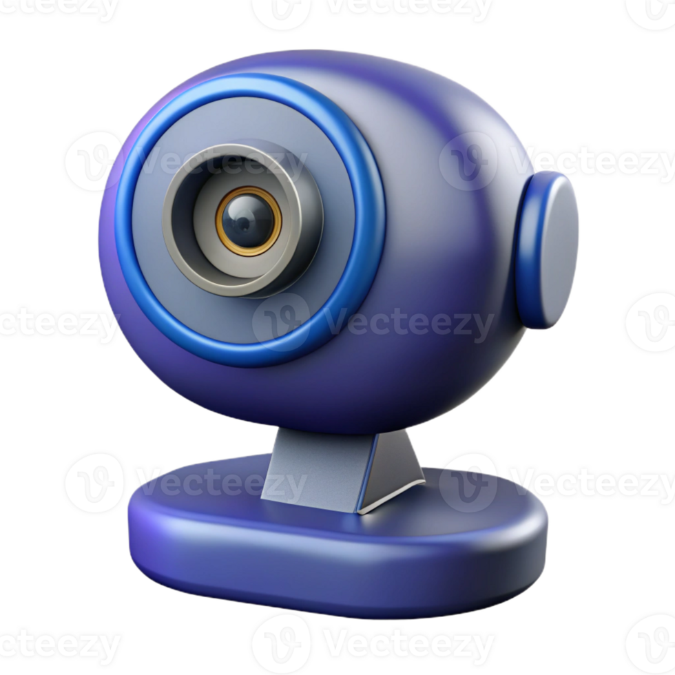 dramatic fascinating Professional render, photorealistic, ultra-detailed isolated cutout of a single, high-definition webcam with Transparent Background impeccable png