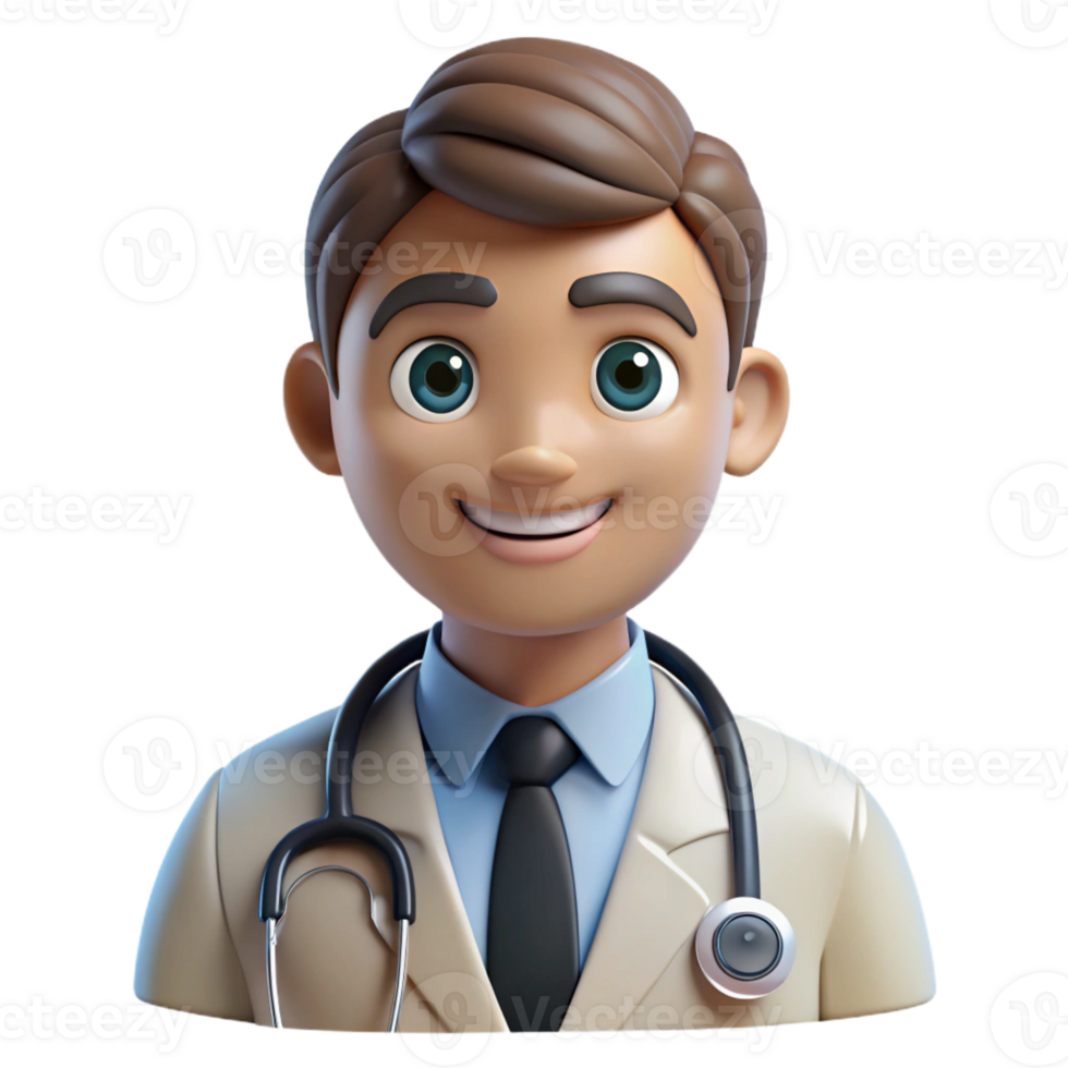 captivating remarkable Doctor with stethoscope around neck, medical professional portrait, with Transparent Background png